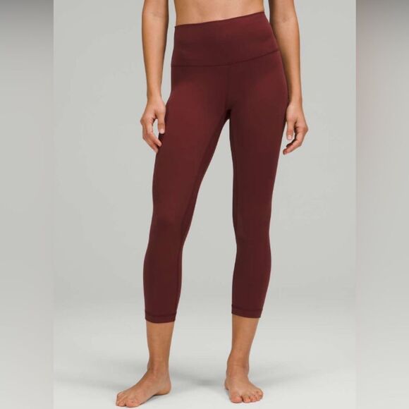 Lululemon align high rise crop red merlot size 8 - Picture 1 of 6